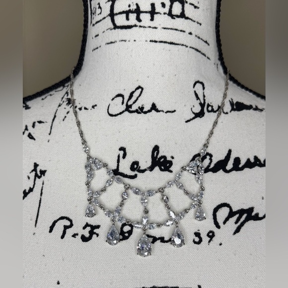 NWT Charter Club Rhinestone Bib Drop Necklace - Picture 1 of 6